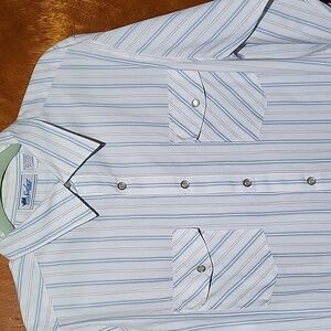 NWOT Vintage Select ODO Western Pearl Snap Casual Mens Sz. Large Button-up Shirt
